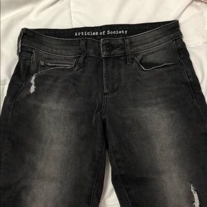 Articles of Society Faded Black Skinny Jeans